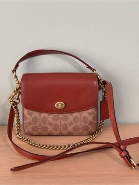 Coach Cassie Crossbody Bag 19 in Signature Canvas in Tan Rust